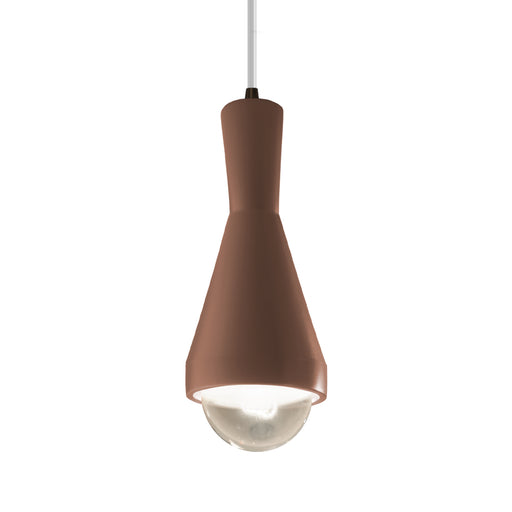 Justice Designs - CER-6520-CLAY-DBRZ-WTCD-LED1-700 - LED Pendant - Radiance - Canyon Clay