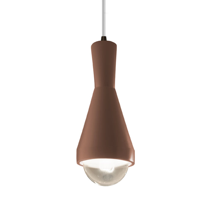 Justice Designs - CER-6520-CLAY-DBRZ-WTCD-LED1-700 - LED Pendant - Radiance - Canyon Clay