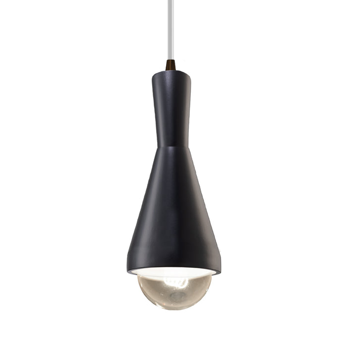 Justice Designs - CER-6520-CRB-DBRZ-WTCD-LED1-700 - LED Pendant - Radiance - Carbon - Matte Black