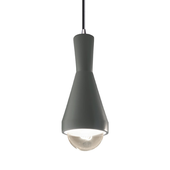 Justice Designs - CER-6520-PWGN-CROM-BKCD-LED1-700 - LED Pendant - Radiance - Pewter Green