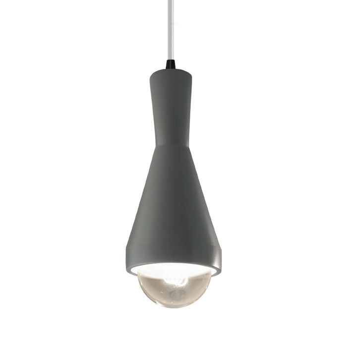 Justice Designs - CER-6520-PWGN-MBLK-WTCD-LED1-700 - LED Pendant - Radiance - Pewter Green