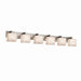 Justice Designs - CLD-8926-55-NCKL - Six Light Bath Bar - Clouds - Brushed Nickel