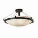 Justice Designs - CLD-9682-35-MBLK - Six Light Semi-Flush Mount - Clouds - Matte Black