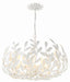 Crystorama - 533-MT - Six Light Chandelier - Broche - Matte White