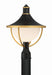 Crystorama - ATL-709-MK-TG - One Light Outdoor Post Mount - Atlas - Matte Black / Textured Gold