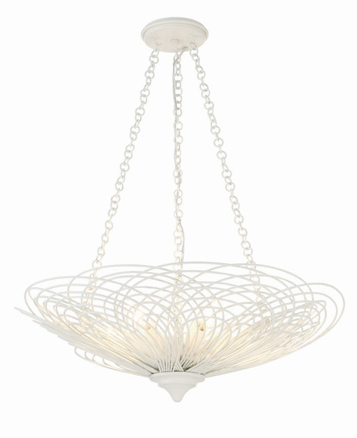 Crystorama - DOR-B7706-MT - Six Light Chandelier - Doral - Matte White