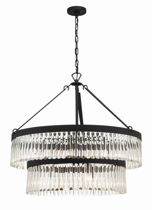 Crystorama - EMO-5408-BF - Nine Light Chandelier - Emory - Black Forged