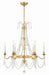 Crystorama - MAI-18606-GA - Six Light Chandelier - Maizey - Antique Gold