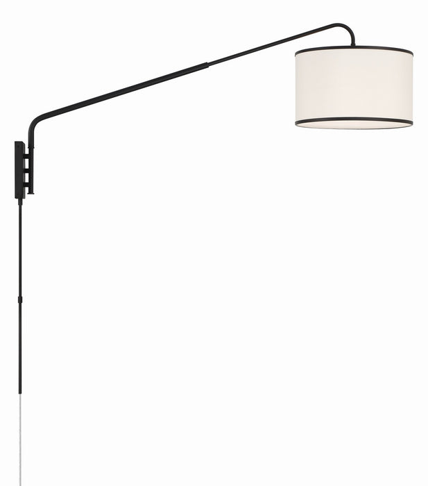 Crystorama - MAL-601-MK - One Light Task Sconce - Mallory - Matte Black