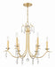 Crystorama - ROL-18816-GA - Six Light Chandelier - Rollins - Antique Gold