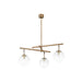 Troy Lighting - F1044-PBR - Three Light Chandelier - Wade - Patina Brass