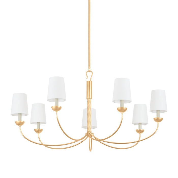 Hudson Valley - 5307-VGL - Seven Light Chandelier - Montpelier - Vintage Gold Leaf