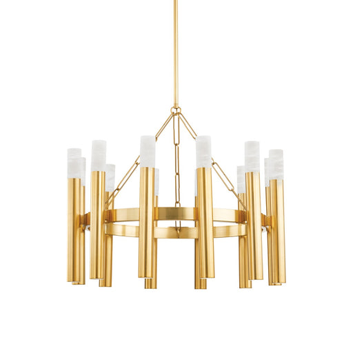 Hudson Valley - 5728-AGB - 12 Light Chandelier - Pali - Aged Brass