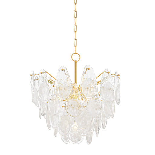 Hudson Valley - 8307-AGB - Seven Light Chandelier - Darcia - Aged Brass