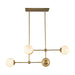 Alora - CH407342BGGO - Four Light Chandelier - Fiore - Brushed Gold/Glossy Opal Glass