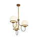 Alora - CH458323AGOP - Three Light Chandelier - Alba - Aged Brass/Opal Glass