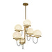 Alora - CH458632AGOP - Six Light Chandelier - Alba - Aged Brass/Opal Glass