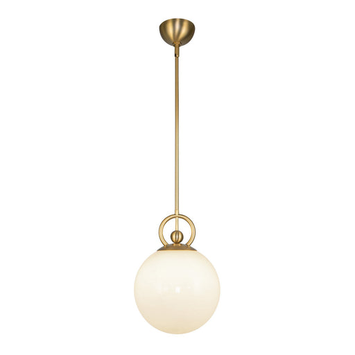 Alora - PD407910BGGO - One Light Pendant - Fiore - Brushed Gold/Glossy Opal Glass