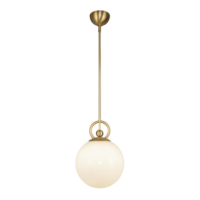 Alora - PD407910BGGO - One Light Pendant - Fiore - Brushed Gold/Glossy Opal Glass