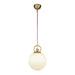 Alora - PD407910BGGO - One Light Pendant - Fiore - Brushed Gold/Glossy Opal Glass