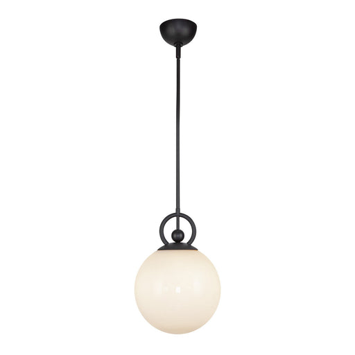 Alora - PD407910MBGO - One Light Pendant - Fiore - Matte Black/Glossy Opal Glass