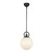 Alora - PD407910MBGO - One Light Pendant - Fiore - Matte Black/Glossy Opal Glass