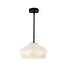 Alora - PD424514MBOP - One Light Pendant - Krysta - Matte Black/Opal Glass