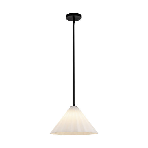 Alora - PD451814MBOP - One Light Pendant - Serena - Matte Black/Opal Glass