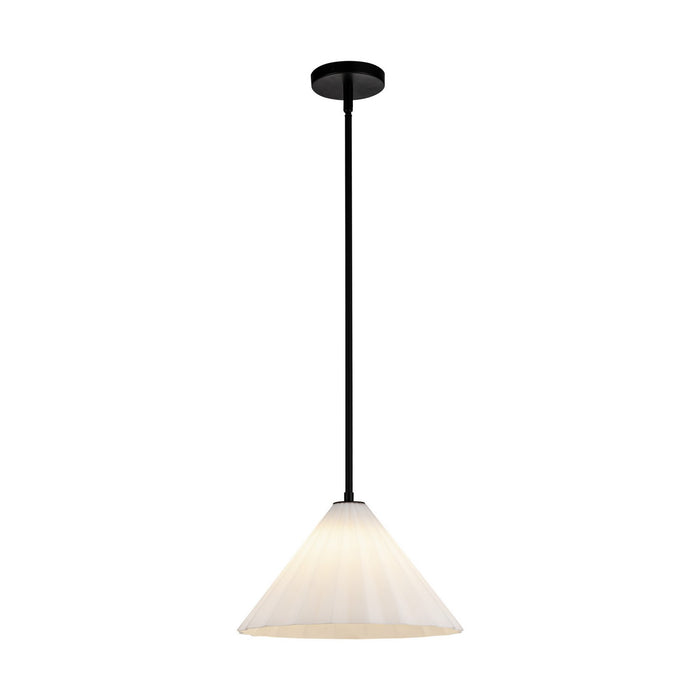 Alora - PD451814MBOP - One Light Pendant - Serena - Matte Black/Opal Glass