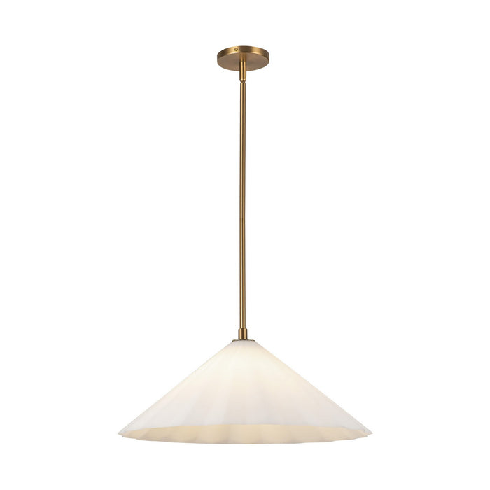 Alora - PD451820AGOP - One Light Pendant - Serena - Aged Brass/Opal Glass