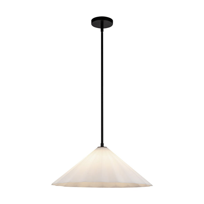 Alora - PD451820MBOP - One Light Pendant - Serena - Matte Black/Opal Glass