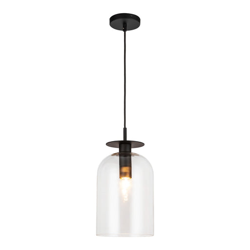 Alora - PD515408MBCL - One Light Pendant - Sylvia - Matte Black/Clear Glass