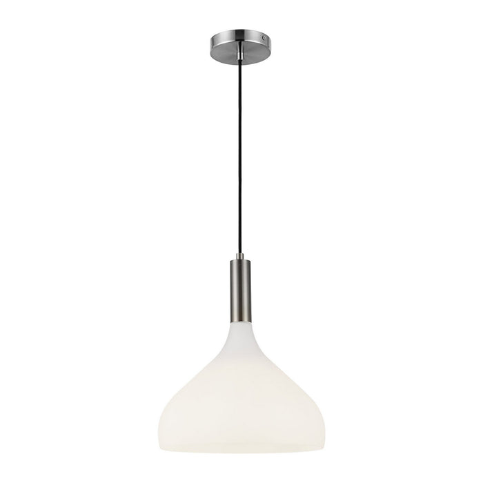 Alora - PD532312BNOP - One Light Pendant - Belleview - Brushed Nickel/Opal Glass