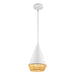 Alora - PD633107WHBR - One Light Pendant - Daphne - White/Brown Cotton Rope