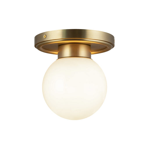 Alora - SF407306BGGO - One Light Semi-Flush Mount - Fiore - Brushed Gold/Glossy Opal Glass