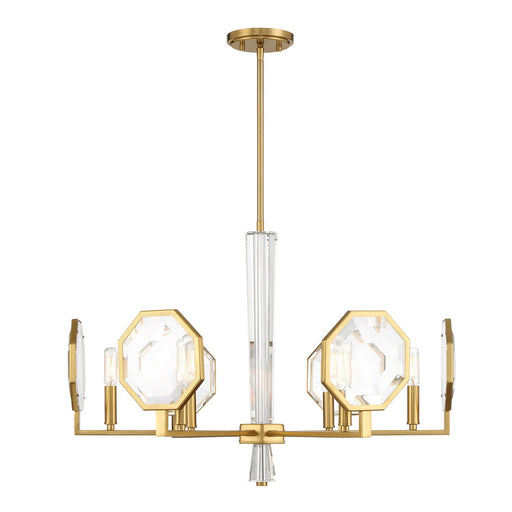 Savoy House - 1-2216-6-322 - Six Light Chandelier - Leighton - Warm Brass