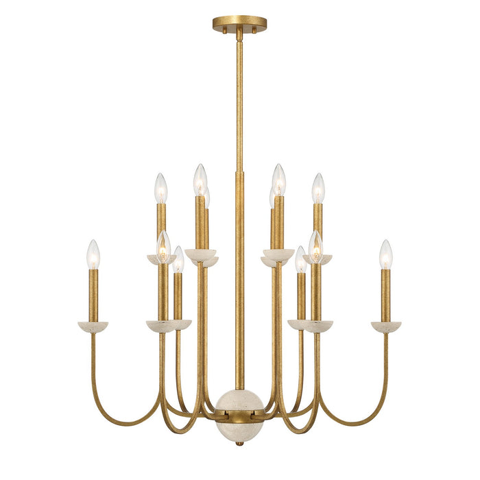 Savoy House - 1-2294-12-262 - 12 Light Chandelier - Oakhurst - Antique Gold