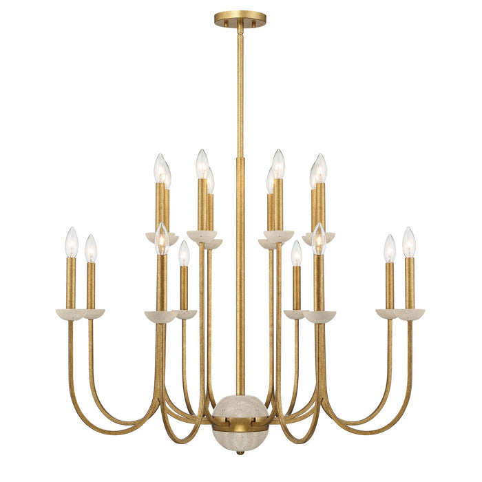 Savoy House - 1-2296-16-262 - 16 Light Chandelier - Oakhurst - Antique Gold