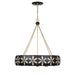 Savoy House - 1-2493-6-104 - Six Light Chandelier - Venice - Metropolis Black and Gold