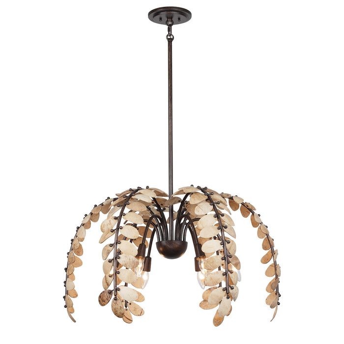 Savoy House - 1-2579-6-26 - Six Light Chandelier - Grecian - Champagne Mist with Coconut Shell