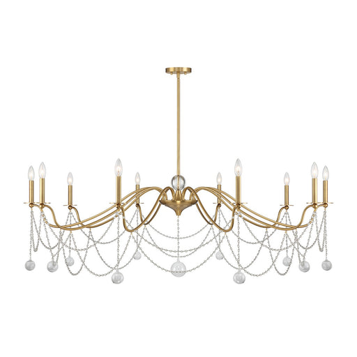 Savoy House - 1-7504-10-322 - Ten Light Chandelier - Mariposa - Warm Brass