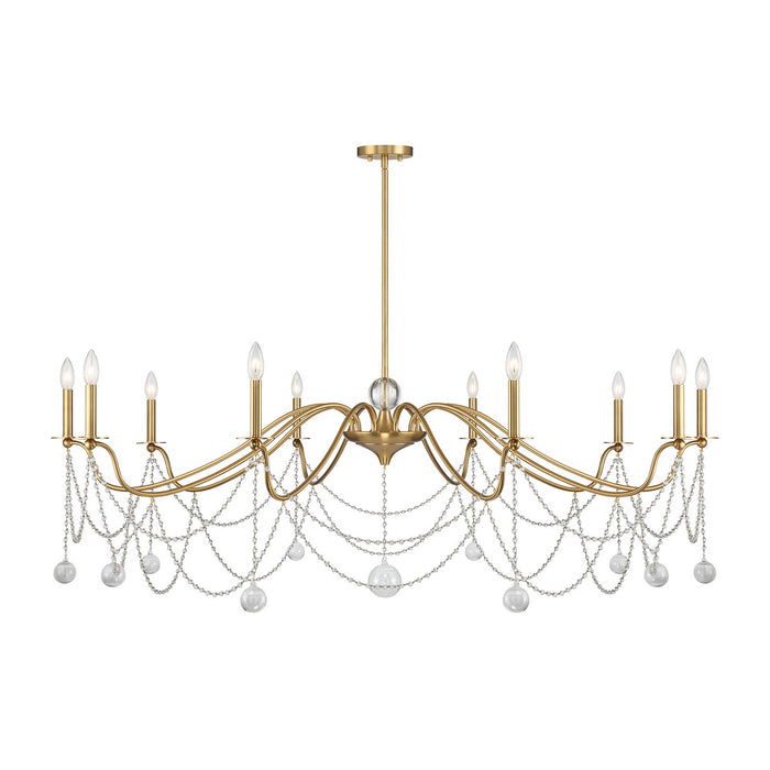 Savoy House - 1-7504-10-322 - Ten Light Chandelier - Mariposa - Warm Brass