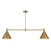 Savoy House - 1-8005-2-127 - Two Light Linear Chandelier - Pharos - Noble Brass