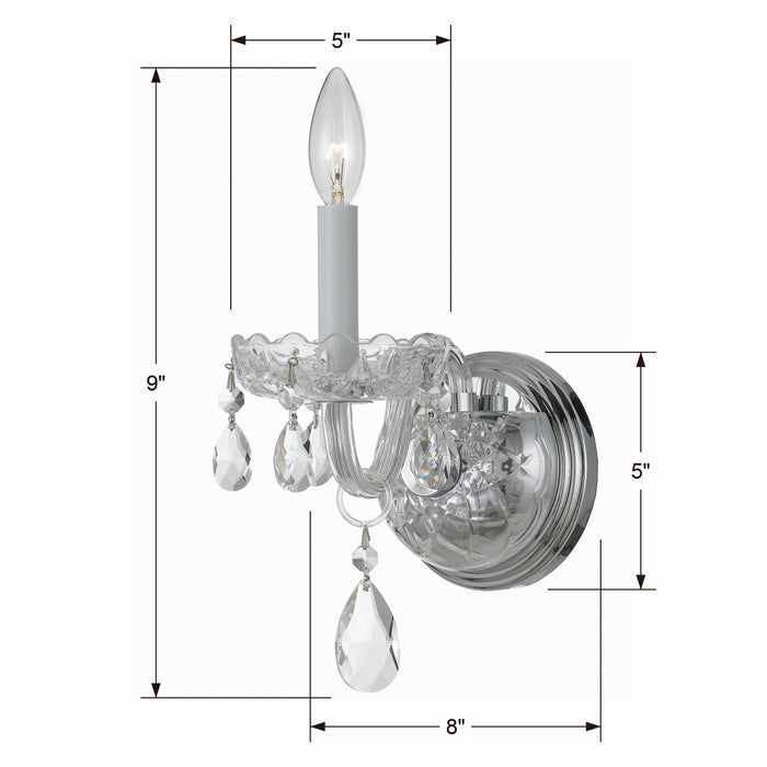 Crystorama - 1031-CH-CL-MWP - One Light Wall Sconce - Traditional Crystal - Polished Chrome