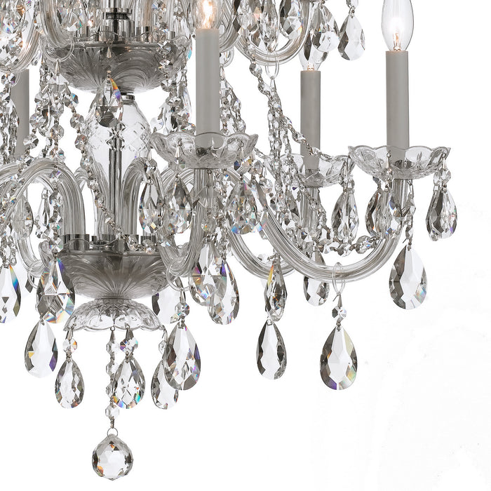 Crystorama - 1137-CH-CL-MWP - 12 Light Chandelier - Traditional Crystal - Polished Chrome