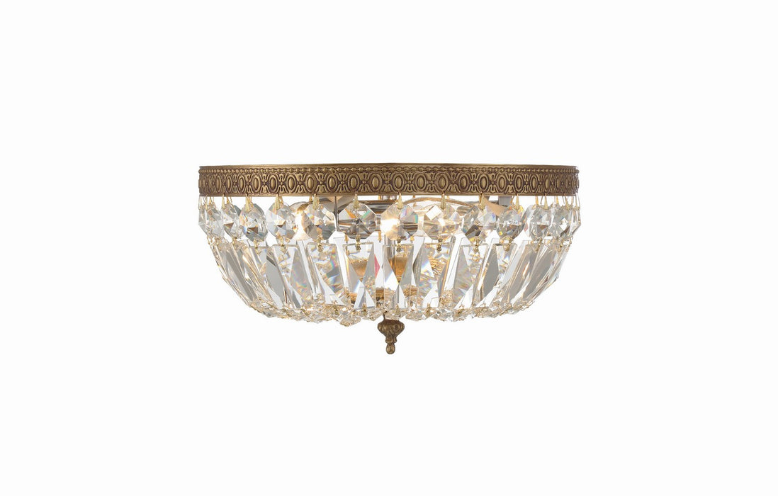 Crystorama - 712-OB-CL-MWP - Three Light Flush Mount - Ceiling Mount - Olde Brass