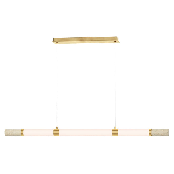 ET2 - E11056-01TVGLD - LED Linear Pendant - Travertine - Travertine / Gold