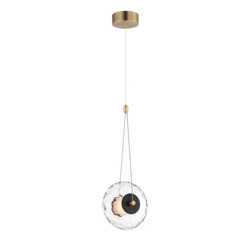 ET2 - E24031-24BKNAB - LED Pendant - Amulet - Black / Natural Aged Brass