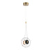 ET2 - E24031-24BKNAB - LED Pendant - Amulet - Black / Natural Aged Brass