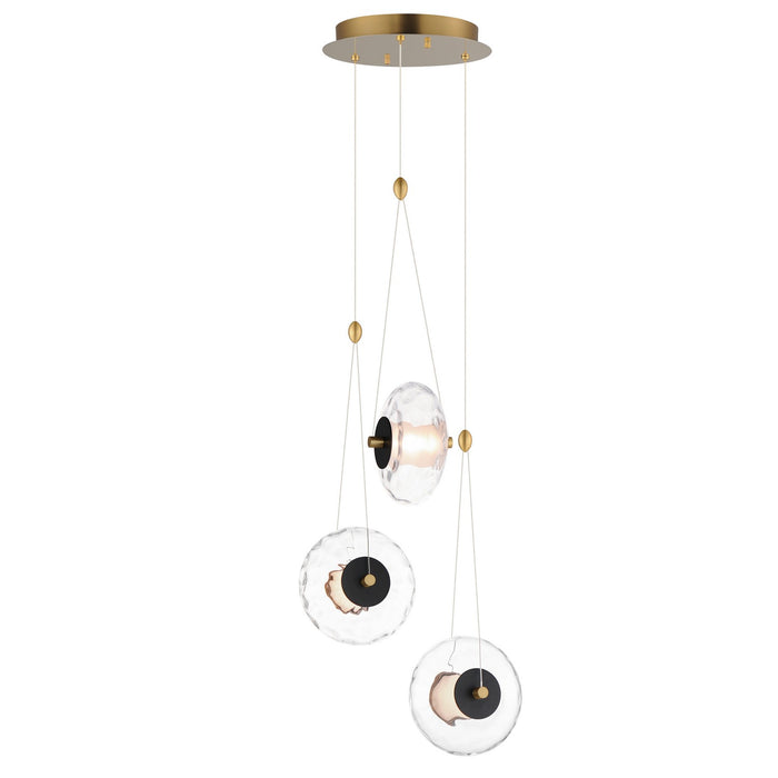 ET2 - E24033-24BKNAB - LED Pendant - Amulet - Black / Natural Aged Brass